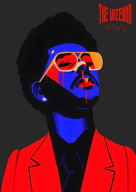The Weeknd Portrait with Sunglasses