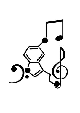 Music and Chemistry Symbol