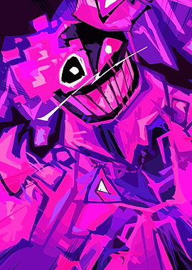 Abstract Pink and Purple Character