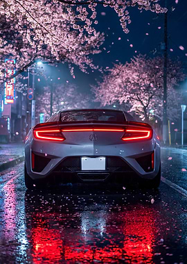 Acura NSX Night Cherry Blossoms