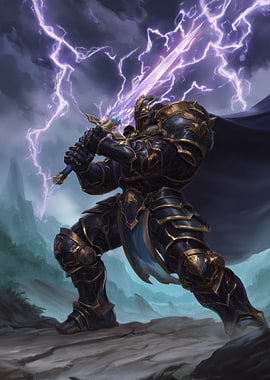 Knight With Lightning Sword