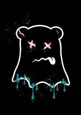 Ghost Bear with X Eyes