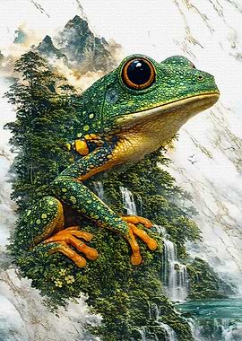 Surreal Frog Wetland Spirit