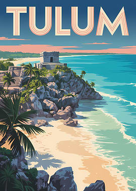 Tulum Travel Poster