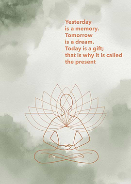 Minfulness Poster; MinimalistSage Green Watercolor & Terracotta line art - serene 2026 Stress-Relief Decor