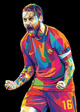 Football Player in Pop Art Style