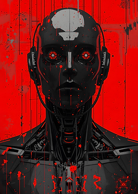 Cyberpunk Robot Portrait