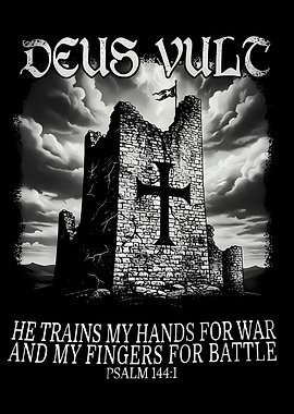 Deus Vult Castle with Cross