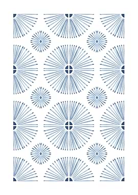 Blue Sunburst Pattern