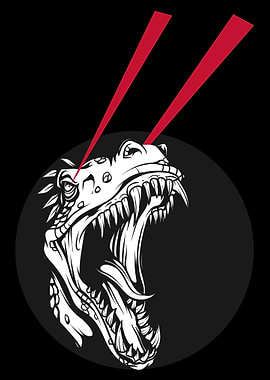 Dinosaur with Laser Eyes