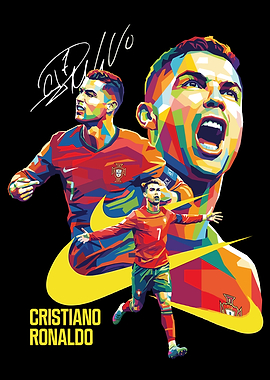 Cristiano Ronaldo Pop Art Poster