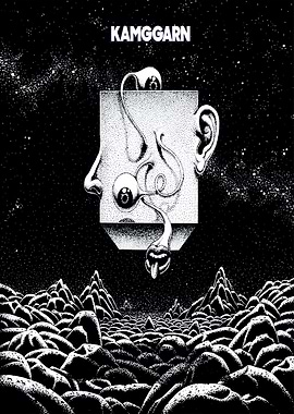 Surreal Cosmic Landscape with Abstract Face