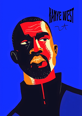Kanye West Pop Art Portrait