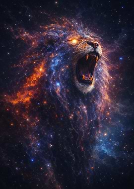 Cosmic Lion Roaring in Space
