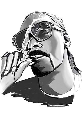 Snoop Dogg smoking with sunglasses music cover