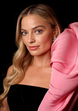 Margot Robbie in Black and Pink