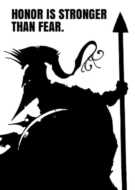 Spartan Warrior Honor Than Fear