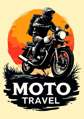 Motorcycle Rider at Sunset