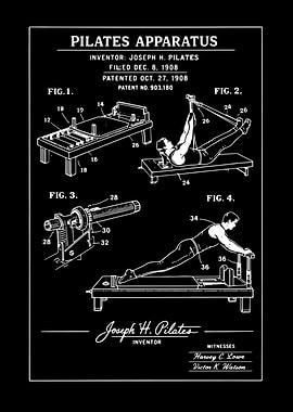 Pilates Apparatus Patent Drawing