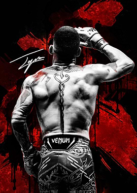 Ilia Topuria UFC Fighter with Signature