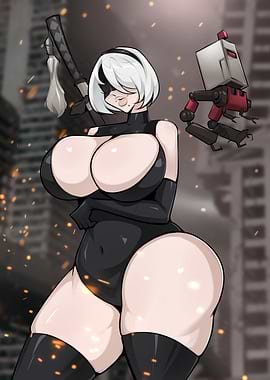 2B and Pod 042 in a Cityscape