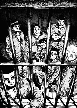 Prisoners behind bars