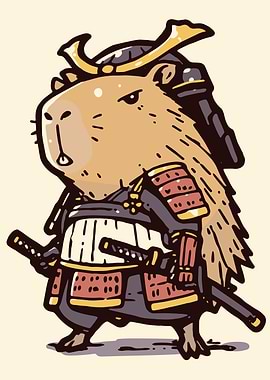 Samurai Capybara Warrior