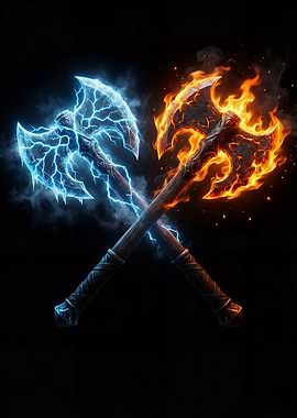 Thunder & Flame Battle Axes