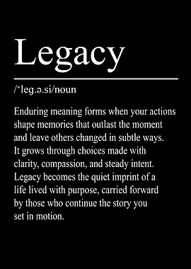 Legacy Definition – Black | Minimalist Typography Poster