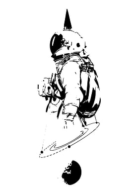 Astronaut with Cosmic Elements