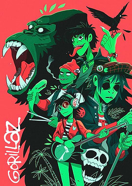 Gorillaz Band Poster