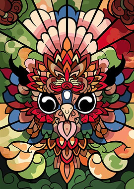 Stained Glass Owl Art