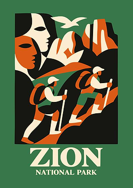 Zion National Park Vintage Poster