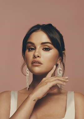 Selena Gomez with Rhinestone Earrings