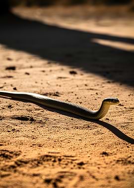 Snake on Sandy Ground