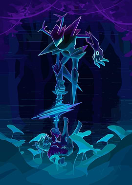 Mysterious Reflection of a Character and Creature