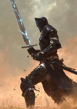 Knight with Lightning Sword