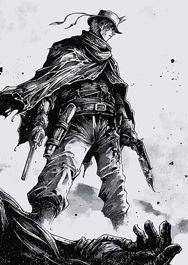 Cowboy with Guns and Knife