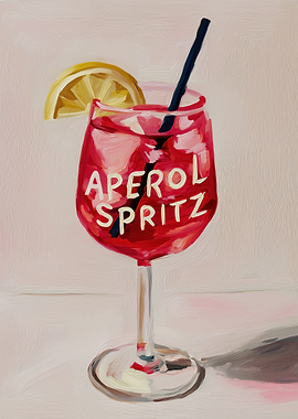 Aperol Spritz Painting