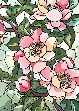 Stained Glass Floral Pattern