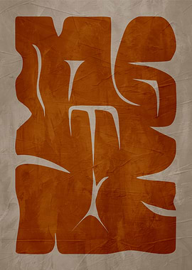 Abstract Orange and Beige Shapes