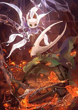 Hollow Knight Characters in Battle