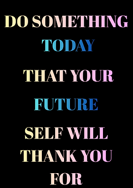 Inspirational Quote on Black Background