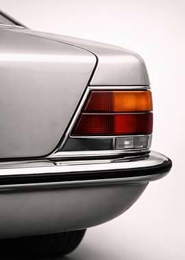 Close-up of a vintage car's rear light