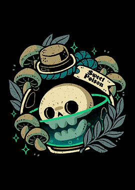 Sweet Poison Skull in Bottle
