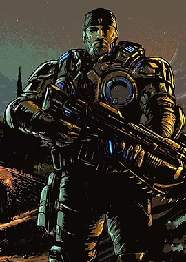 Gears of War Soldier with Lancer Rifle