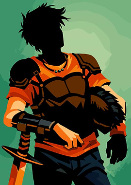 Fantasy Warrior with Sword