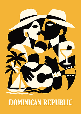 Dominican Republic Couple with Guitar