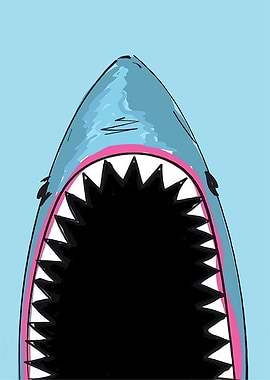 Cartoon Shark Mouth Wide Open