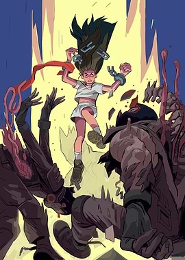 Girl Breaking Free from Chains